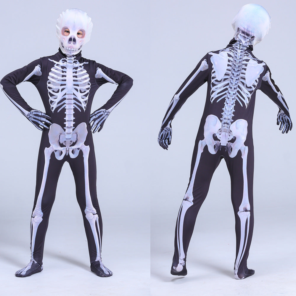 Scary Skeleton Jumpsuit for Halloween Carnival