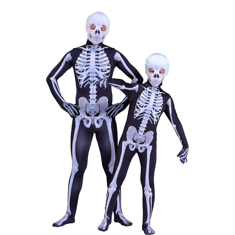 Scary Skeleton Jumpsuit for Halloween Carnival