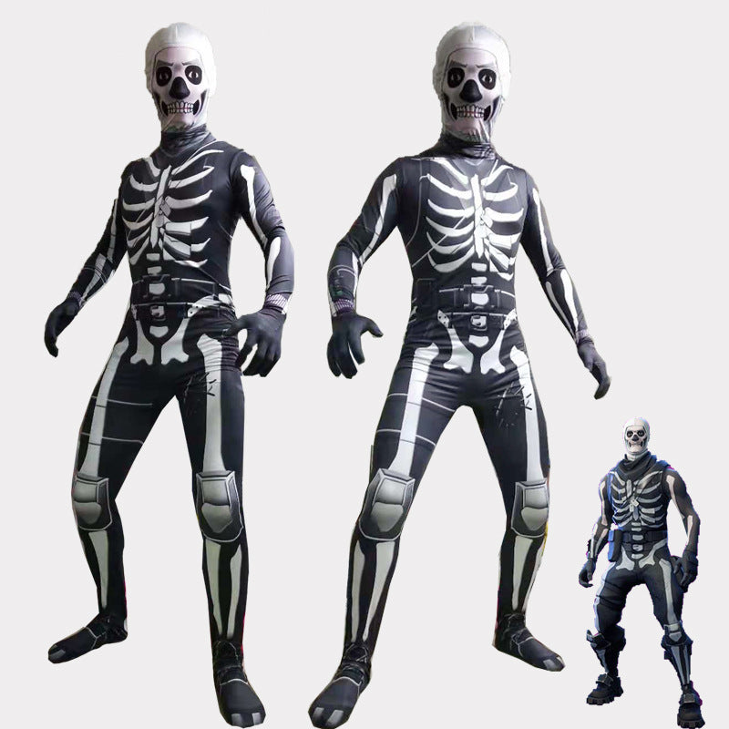 Scary Skeleton Jumpsuit for Halloween Carnival