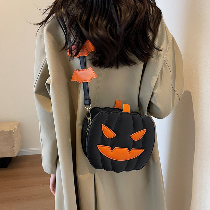 Halloween Pumpkin Cartoon Crossbody Bag for Women